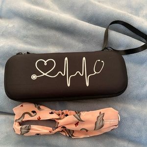 Stethoscope case with cute mask headband holder